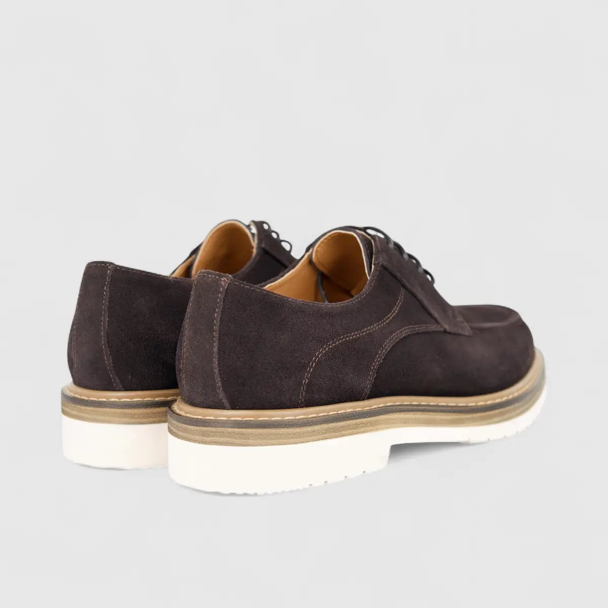 Fabino Men's (UK5 TO UK12) Chunky Sole Suede Lace Up M3220184 Chocolate FB17
