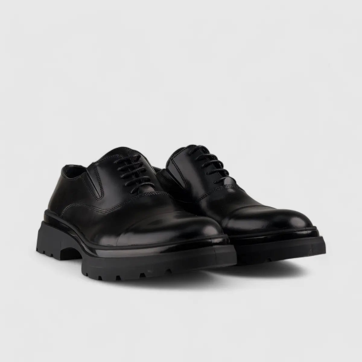 Bulletti Lace Up Chunky Sole Black 8316 Oxfords | familyshoecentre