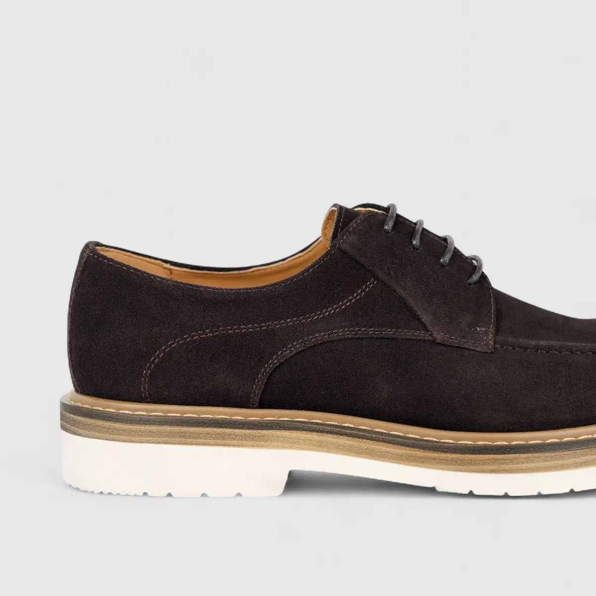 Fabino Men's (UK5 TO UK12) Chunky Sole Suede Lace Up M3220184 Chocolate FB17