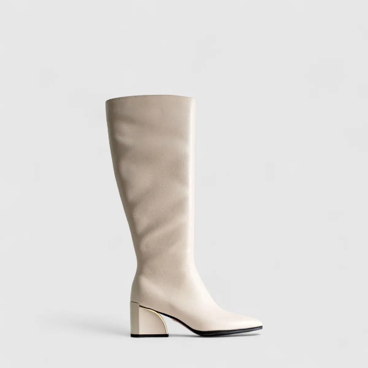 Bulbul Leather Long Boot White LAR6012 Boots | familyshoecentre