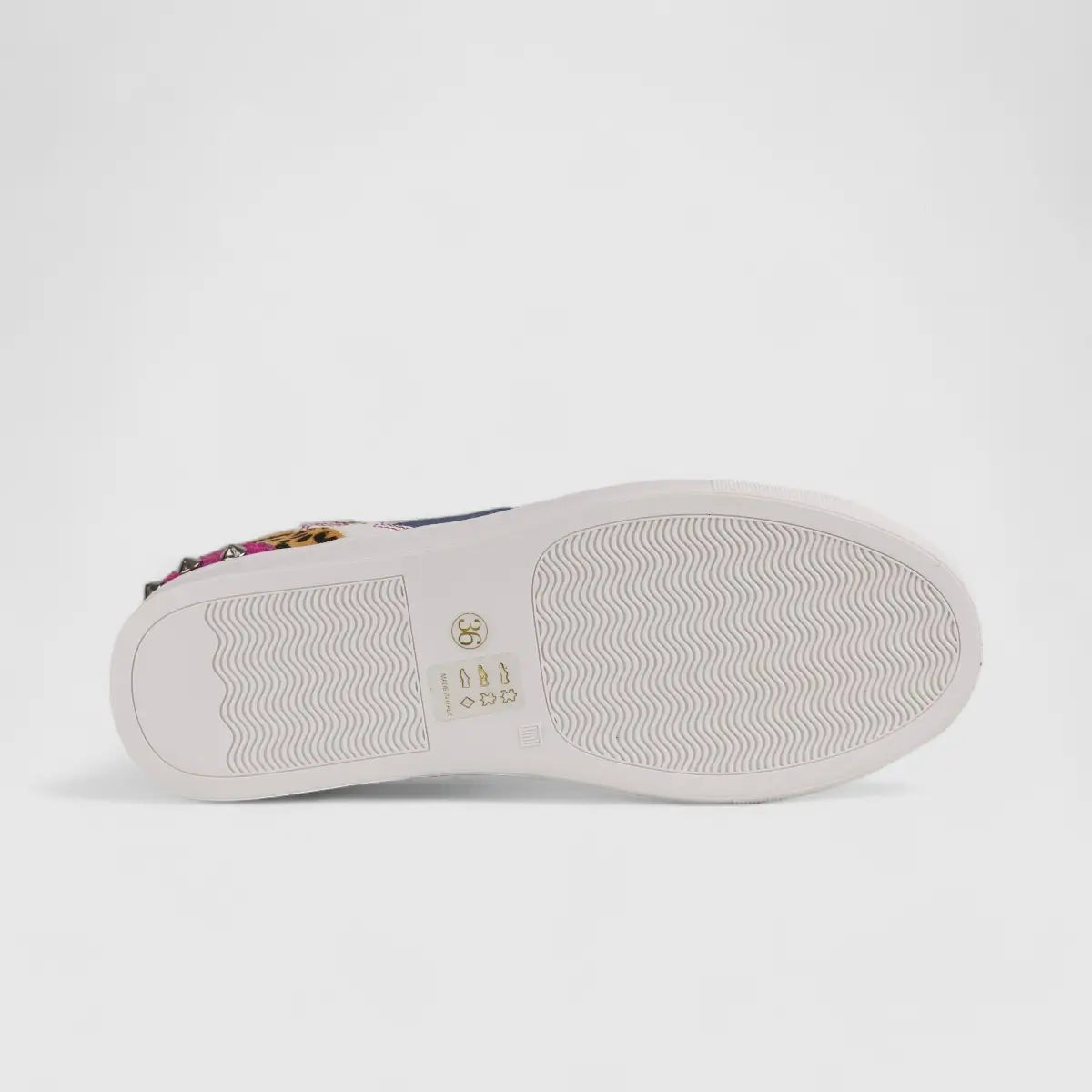 Morbido Ladies Leather Statement Sneakers Black BIL011 Sneakers | familyshoecentre