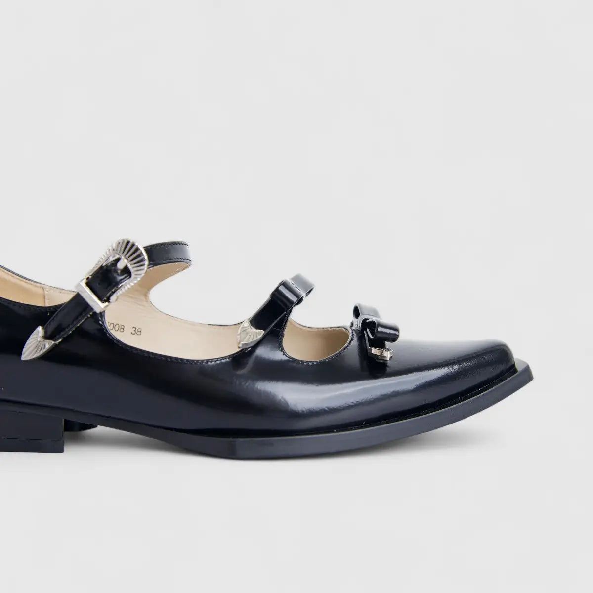 Morbido Ladies Leather Pump Black PON008