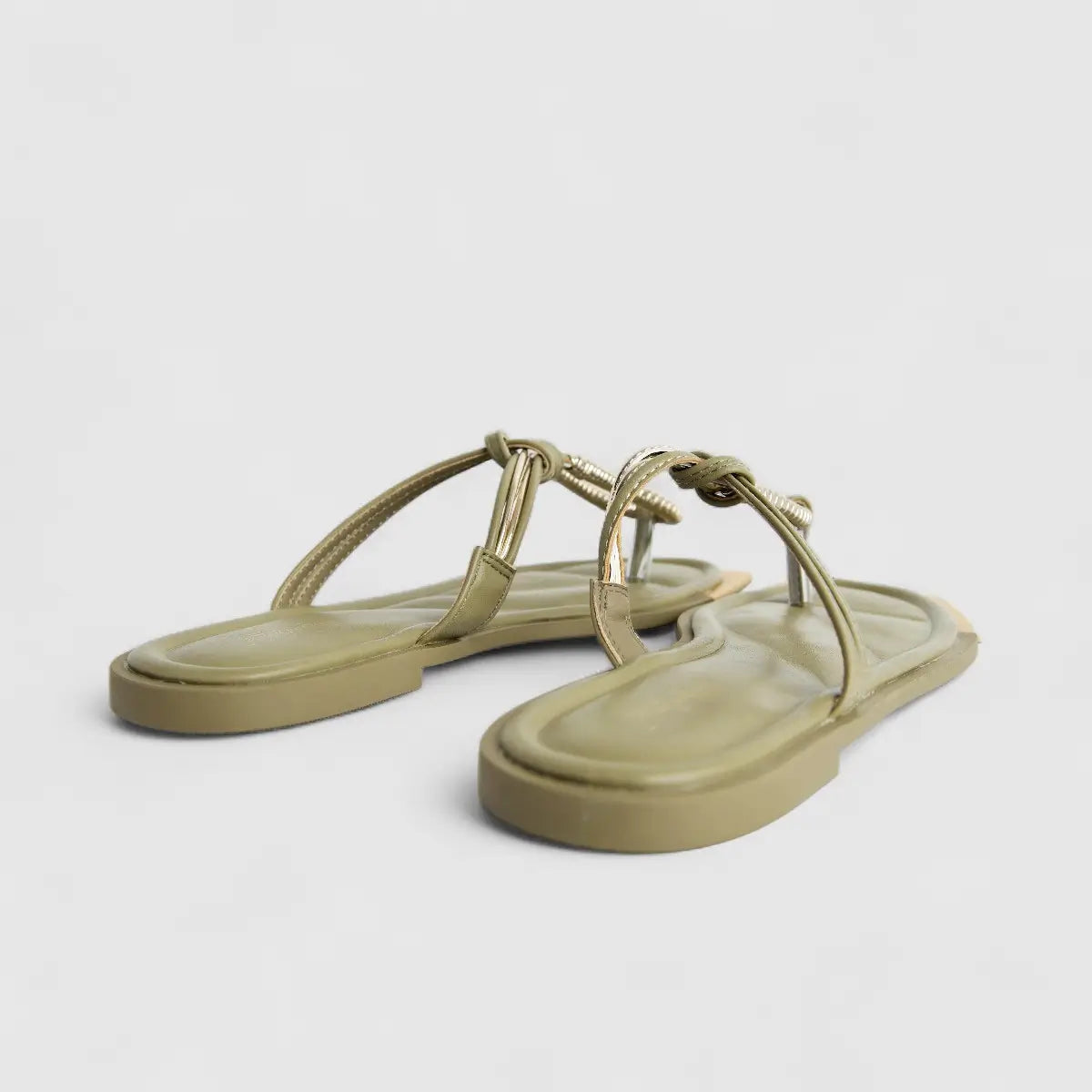 Bulbul Ladies Casual Flat Sandal Green HAR078