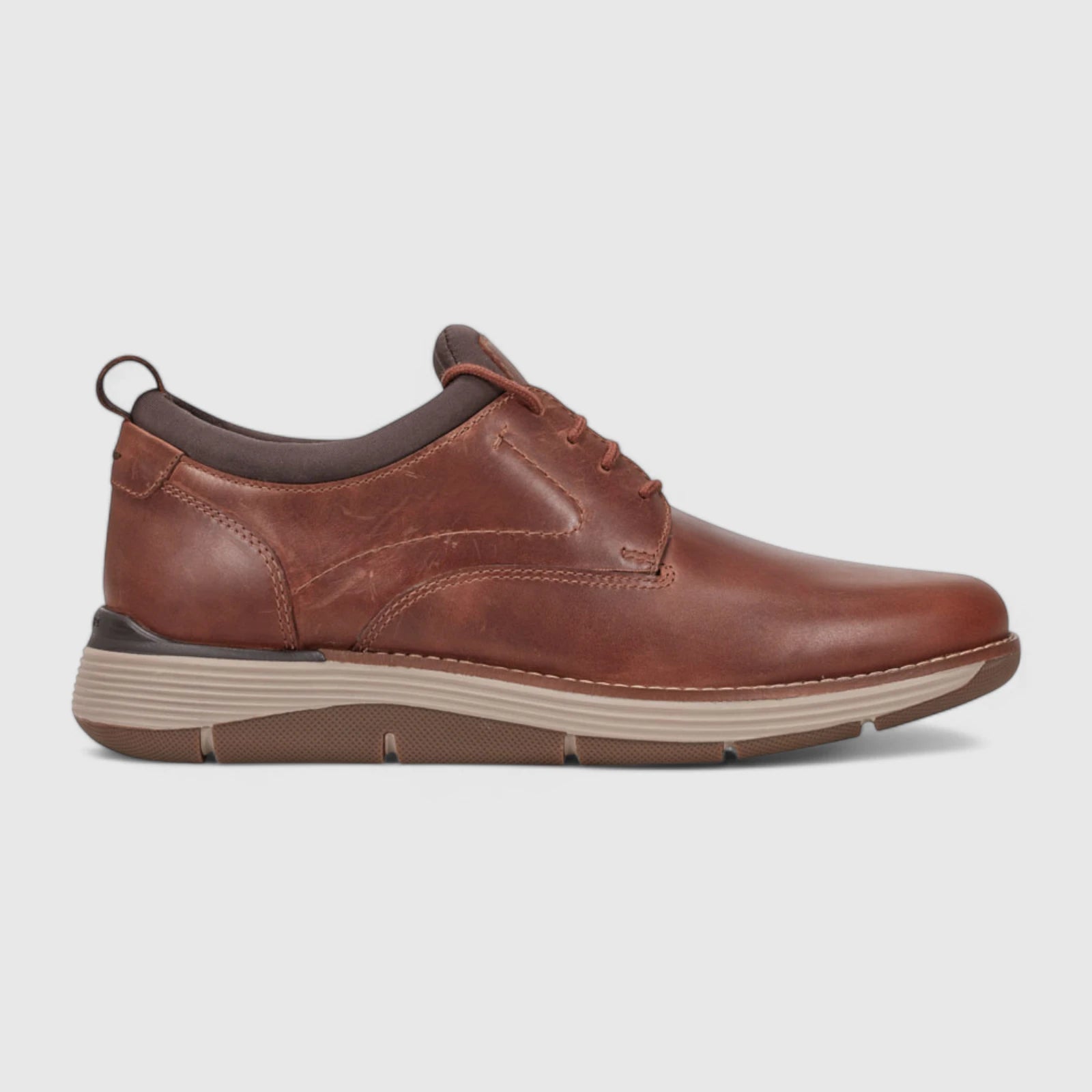 Rockport Men's Casual Lace Up Lukah Brown RP23 Sneakers | familyshoecentre