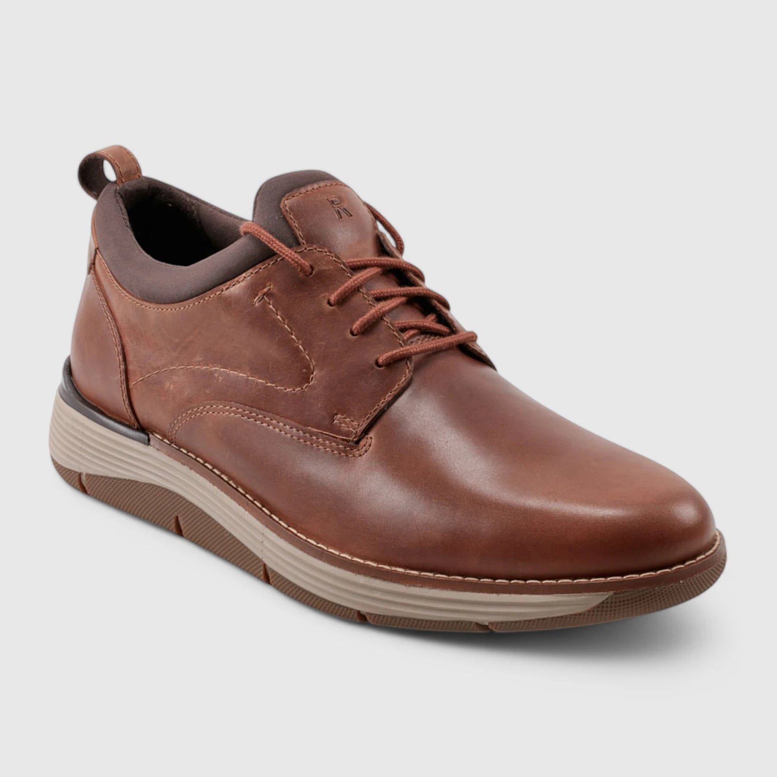 Rockport Men's Casual Lace Up Lukah Brown RP23 Sneakers | familyshoecentre