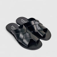 Filo Men's Casual Thong Sandal D551 Black NM7