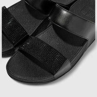 Fit Flop Ladies Comfort Sandal Lulu Crystal Embellished Slide EC4-090 Black FP108