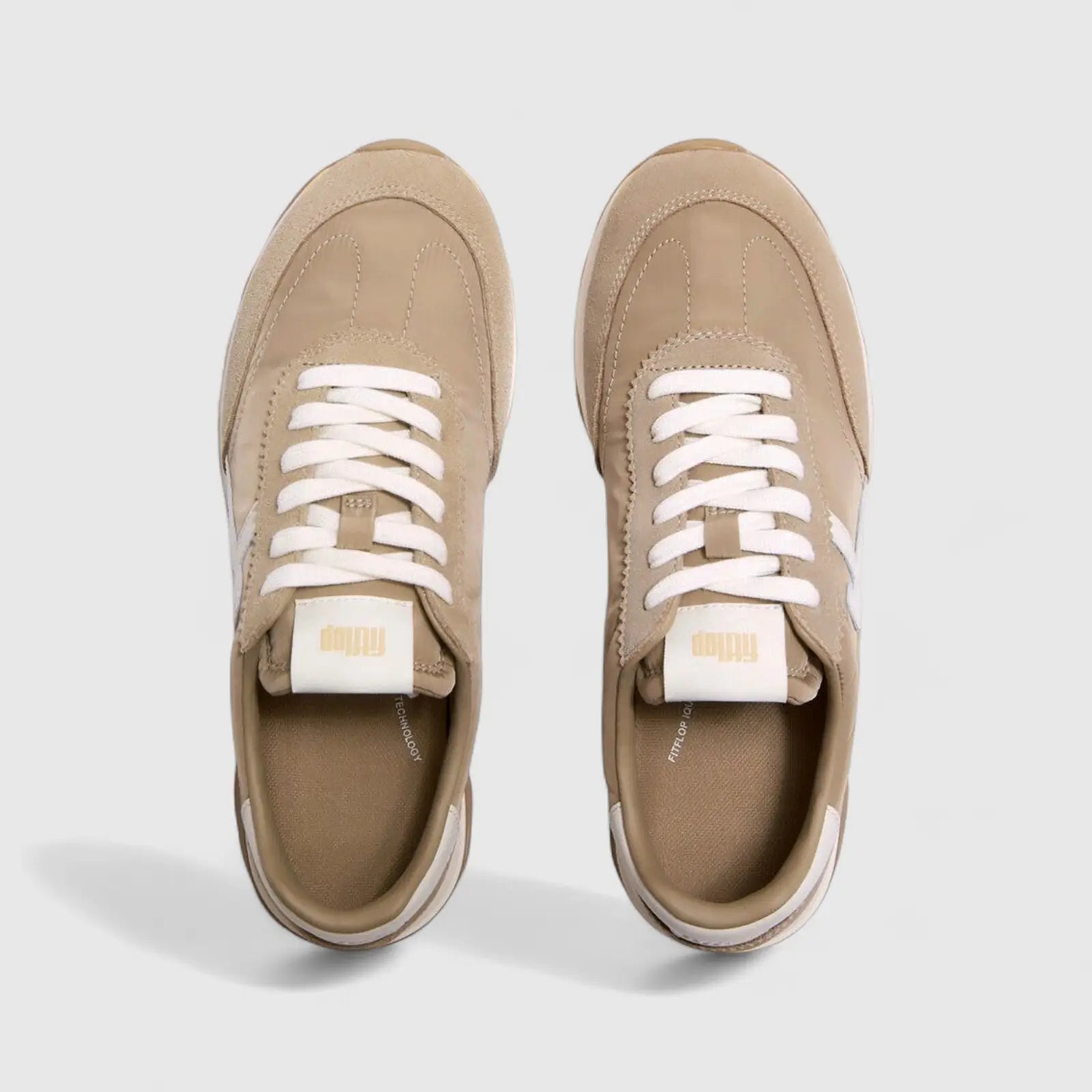 Fit Flop Ladies Comfort Sneaker Retro-Q A5P-E08 Cappucino Cream FP113