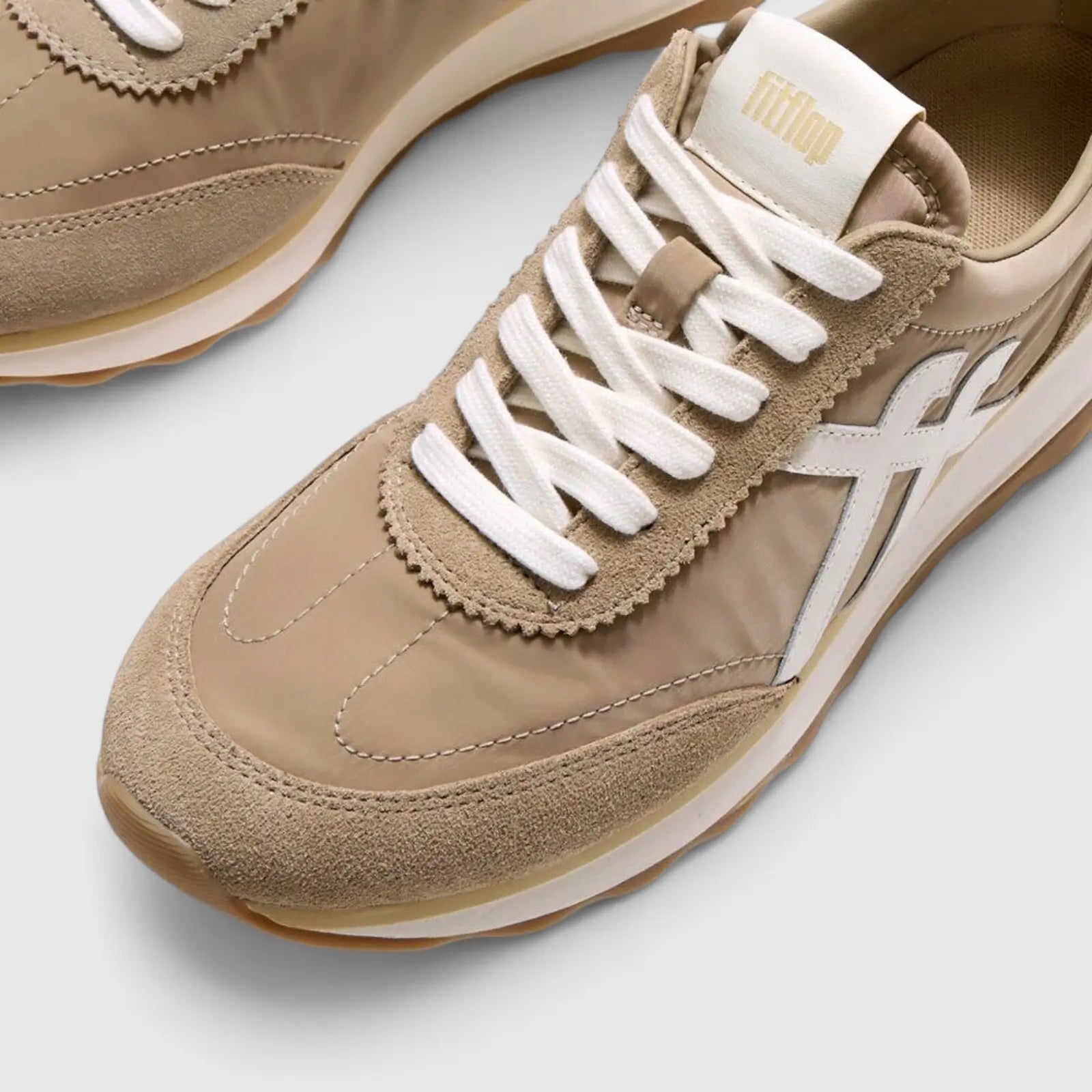 Fit Flop Ladies Comfort Sneaker Retro-Q A5P-E08 Cappucino Cream FP113