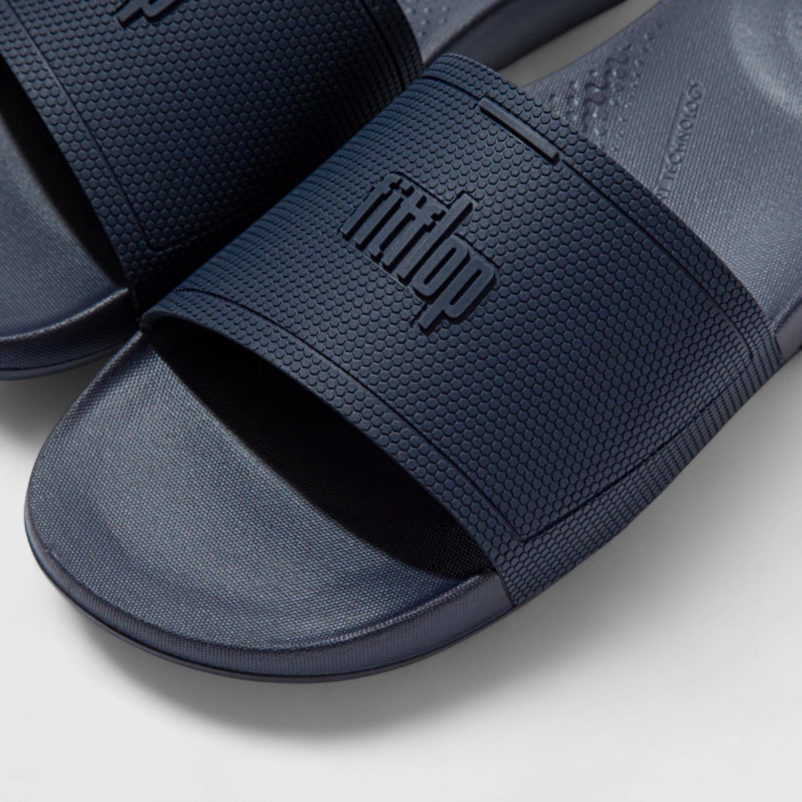 Fit Flop Mens I Qushion Slide EQ4-399 Navy FP78 Sandals | familyshoecentre
