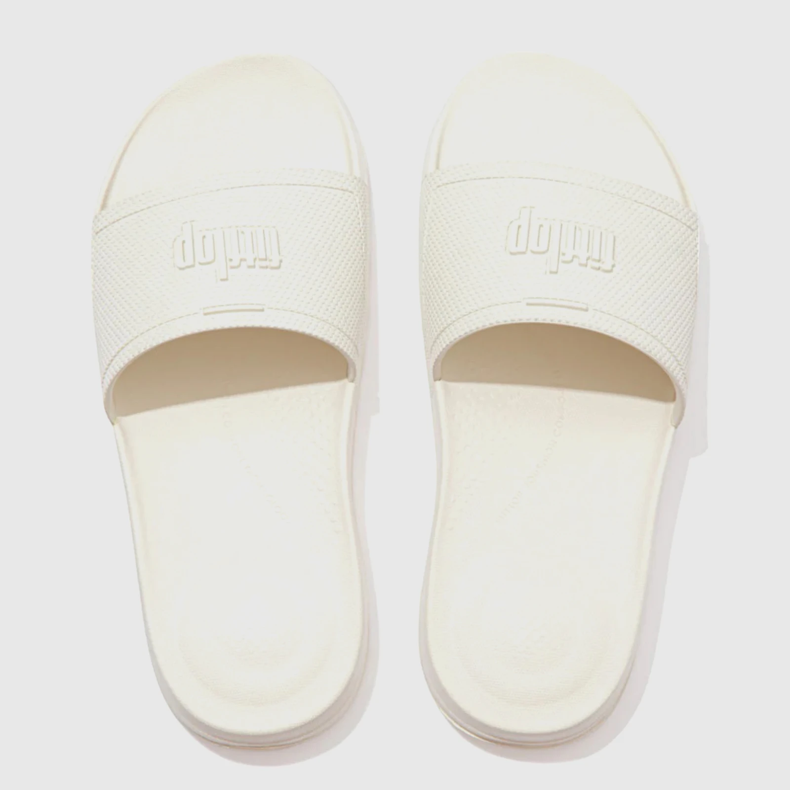 Fit Flop Mens I Qushion Slide EQ4-A20 Beige FP79 Sandals | familyshoecentre