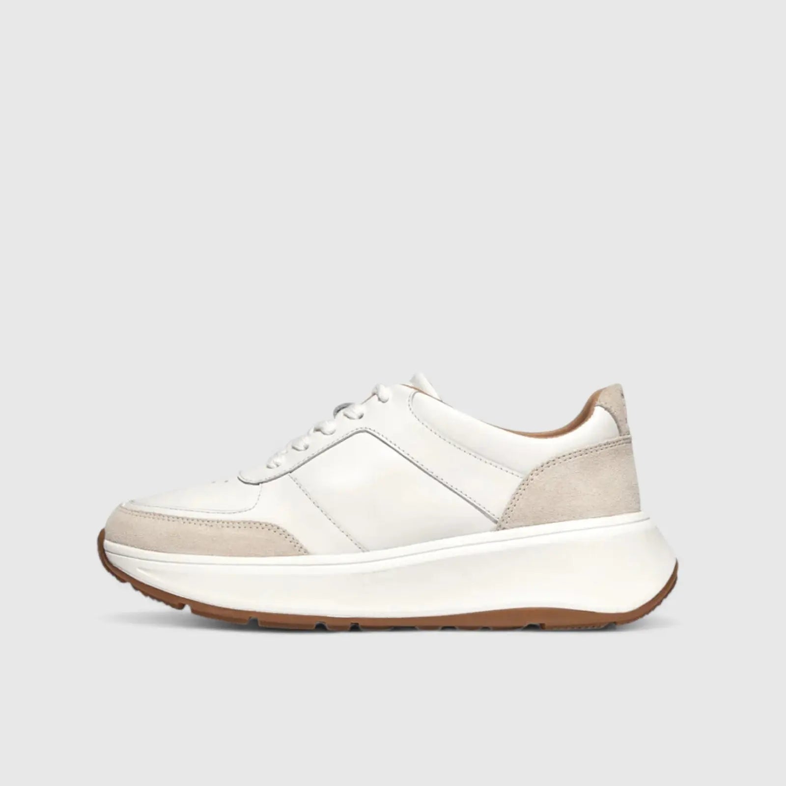 Fit Flops F-Mode Flatform Sneaker White IK8-646 Sneakers | familyshoecentre