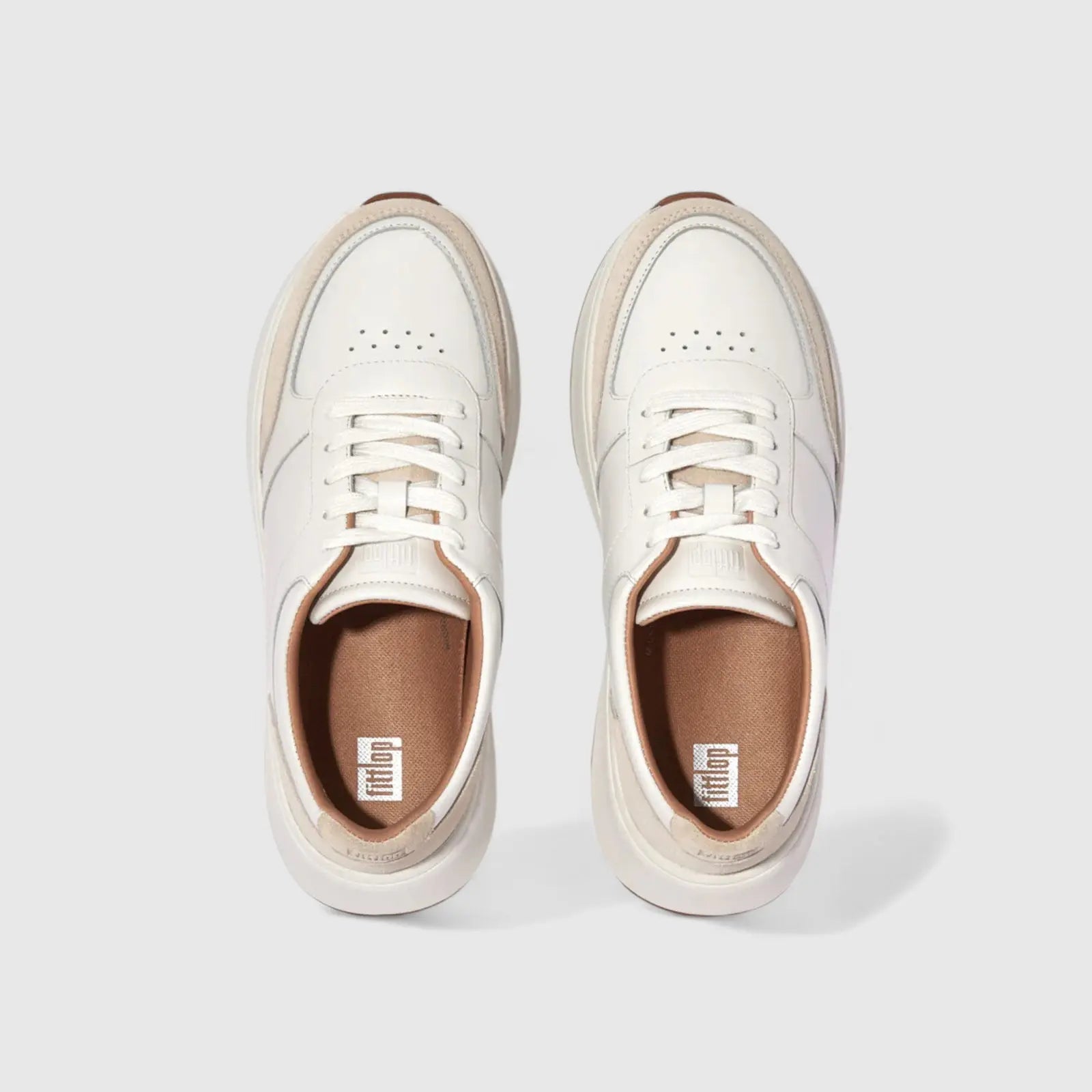 Fit Flops F-Mode Flatform Sneaker White IK8-646 Sneakers | familyshoecentre