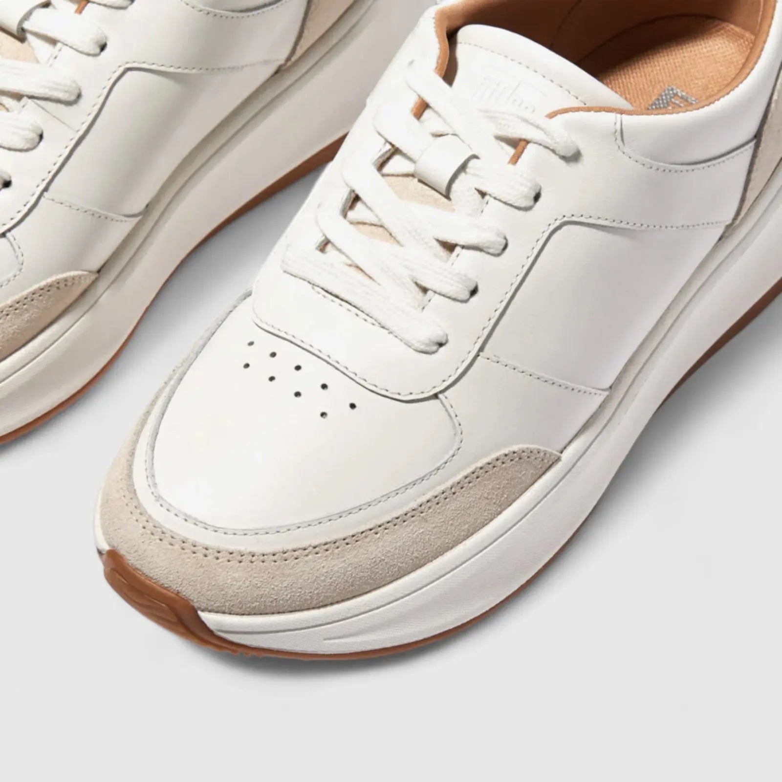 Fit Flops F-Mode Flatform Sneaker White IK8-646 Sneakers | familyshoecentre