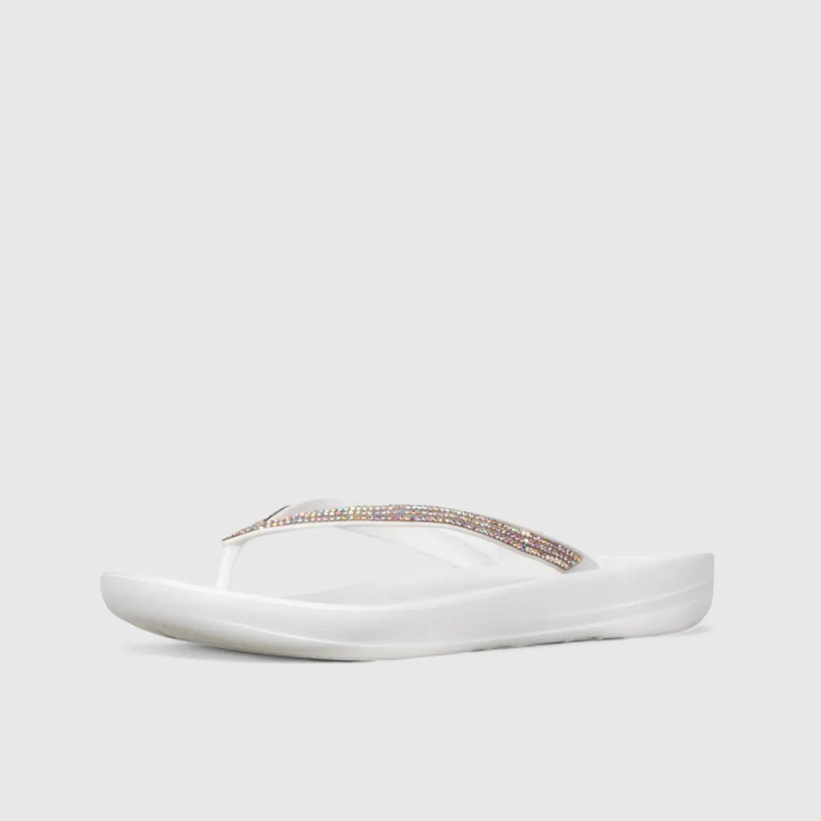 Fit Flops I Qushion Sparkle Urban White L-44 Sandals | familyshoecentre
