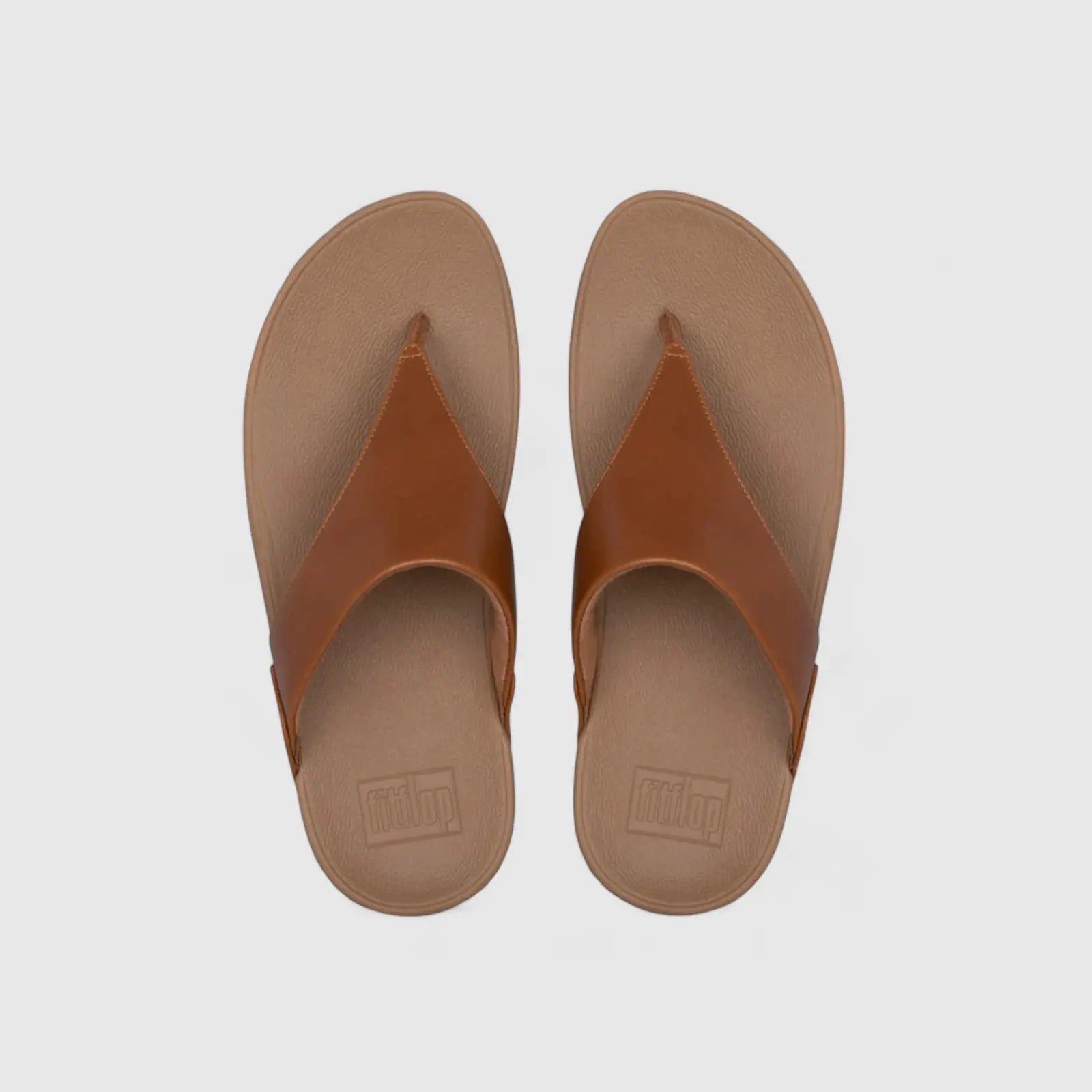 Fit Flops Lulu Leather Light Tan I88-592 Sandals | familyshoecentre