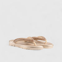 Flat Bling Sandal Gold 01639 Sandals | familyshoecentre