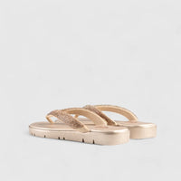 Flat Bling Sandal Gold 01639 Sandals | familyshoecentre