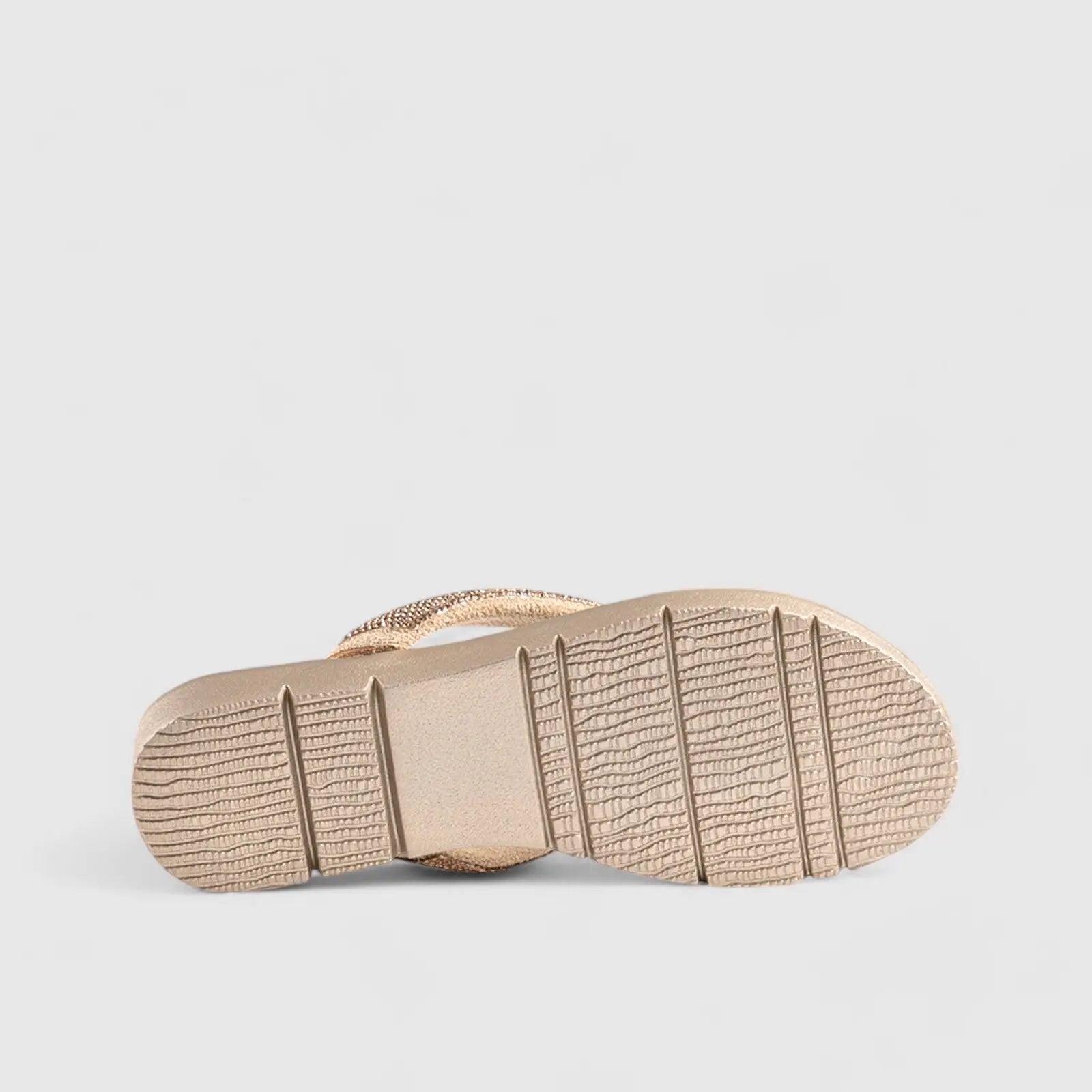 Flat Bling Sandal Gold 01639 Sandals | familyshoecentre