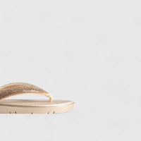 Flat Bling Sandal Gold 01639 Sandals | familyshoecentre