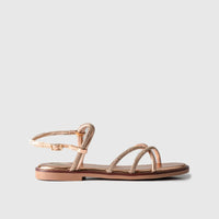 Flat Dress Sandal 01617 Gold Sandals | familyshoecentre