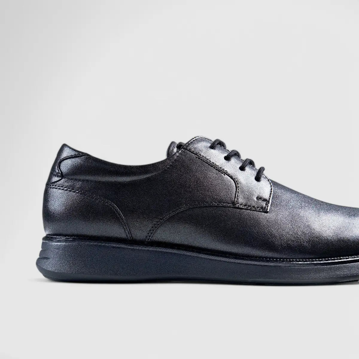 Florsheim Launch Plain Toe Lace Up Black 14440 FT28 Oxfords | familyshoecentre