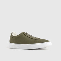 Florsheim Premier Canvas Sneaker - 17376 Olive Sneakers | familyshoecentre