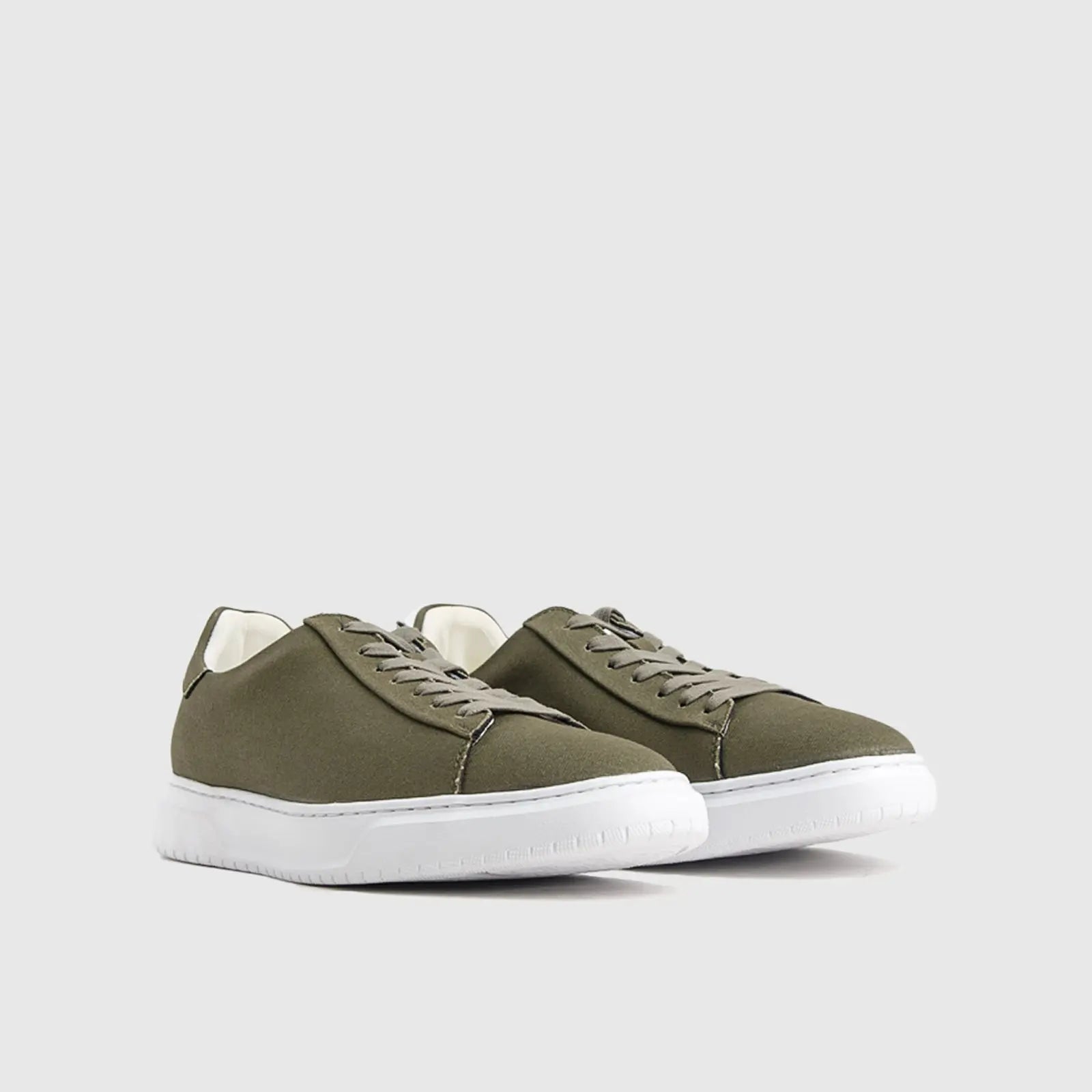 Florsheim Premier Canvas Sneaker - 17376 Olive Sneakers | familyshoecentre