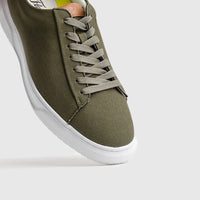 Florsheim Premier Canvas Sneaker - 17376 Olive Sneakers | familyshoecentre
