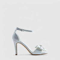 Footwork Dress Block Heel Evening Sandal White 01683 Heels | familyshoecentre