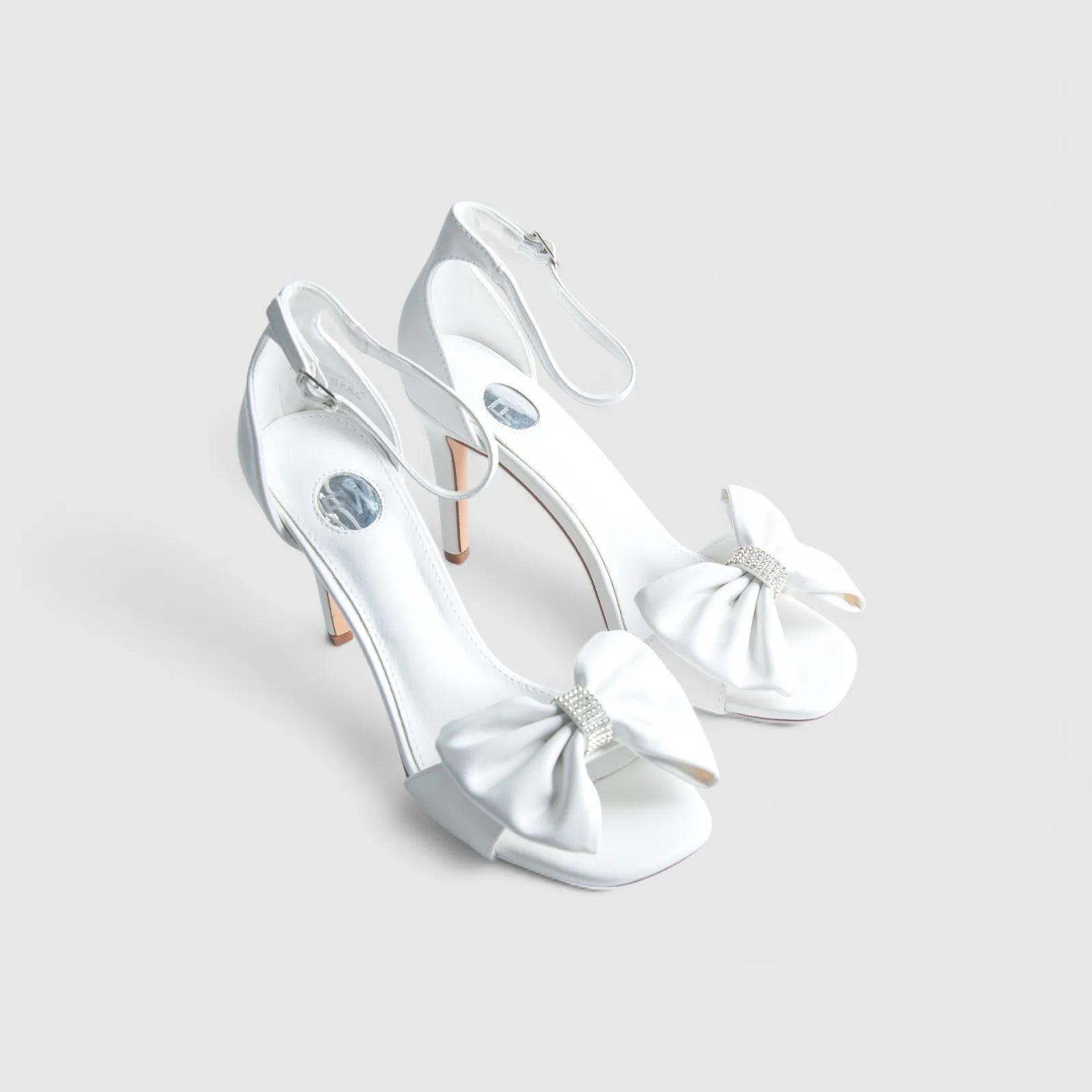 Footwork Dress Block Heel Evening Sandal White 01683 Heels | familyshoecentre