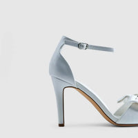 Footwork Dress Block Heel Evening Sandal White 01683 Heels | familyshoecentre