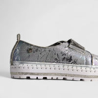 Footworks Bling Sneaker 01649 Silver Sneakers | familyshoecentre
