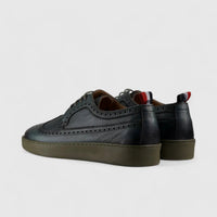 Formales Lace Up Leather Sneaker Olive 4346 Oxfords | familyshoecentre