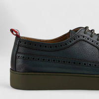 Formales Lace Up Leather Sneaker Olive 4346 Oxfords | familyshoecentre