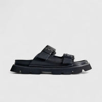 Formales Leather Sandal FM2526-1 Black FS1 Sandals | familyshoecentre