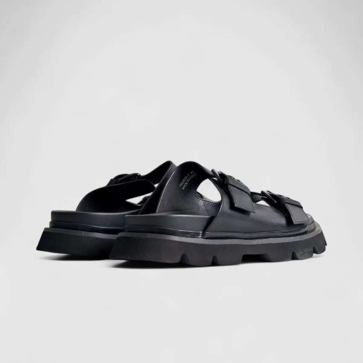 Formales Leather Sandal FM2526-1 Black FS1 Sandals | familyshoecentre