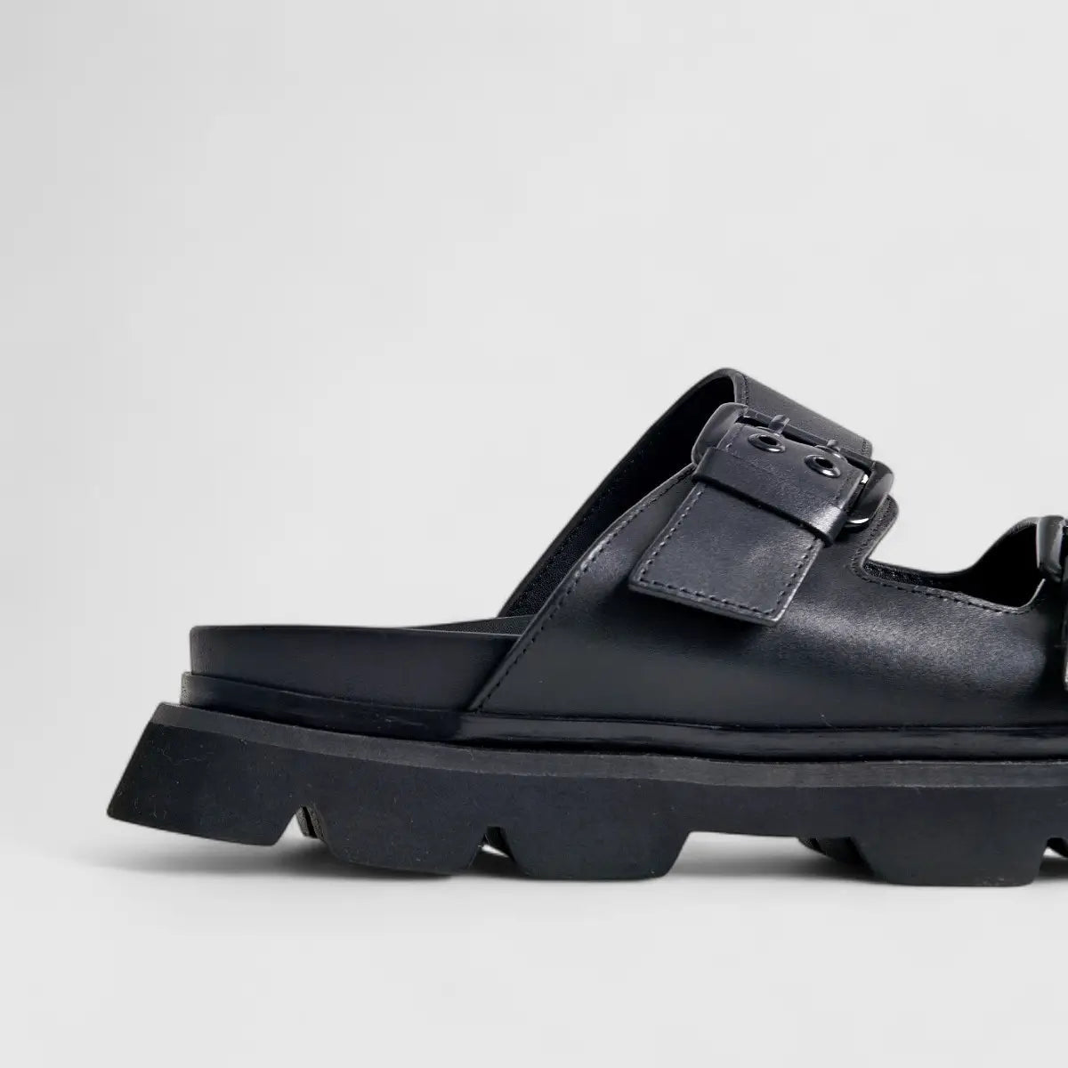 Formales Leather Sandal FM2526-1 Black FS1 Sandals | familyshoecentre