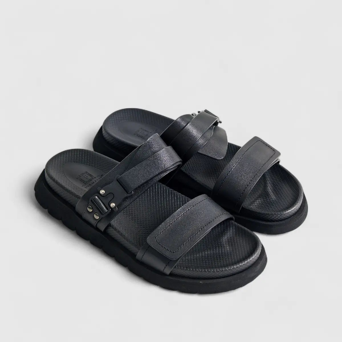 Formales Leather Sandal FM2526-3 Black FS3 Sandals | familyshoecentre