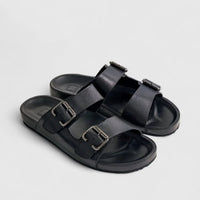 Formales Leather Sandal FM2526-5 Black FS5 Sandals | familyshoecentre