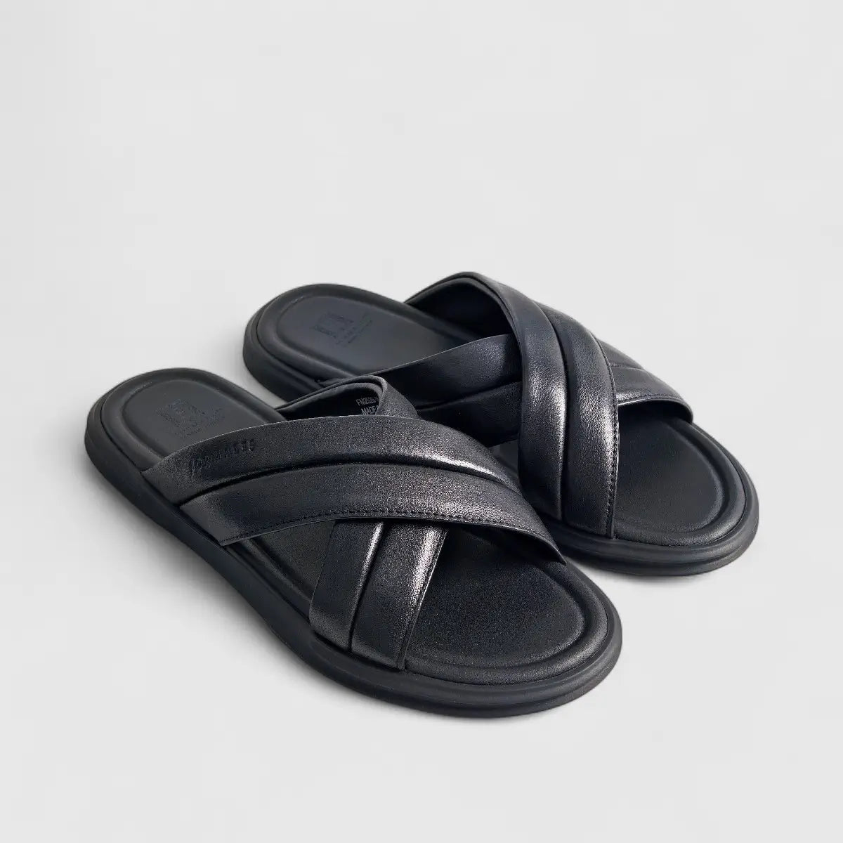 Formales Leather Sandal FM2526-10 Black FS10 Sandals | familyshoecentre