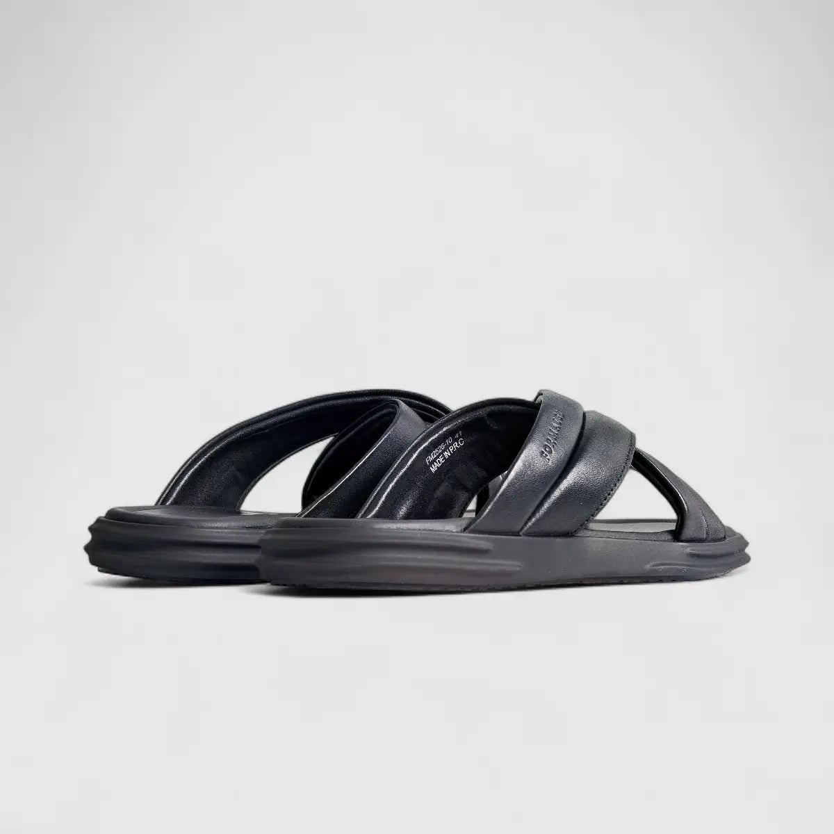 Formales Leather Sandal FM2526-10 Black FS10 Sandals | familyshoecentre