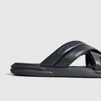 Formales Leather Sandal FM2526-10 Black FS10 Sandals | familyshoecentre