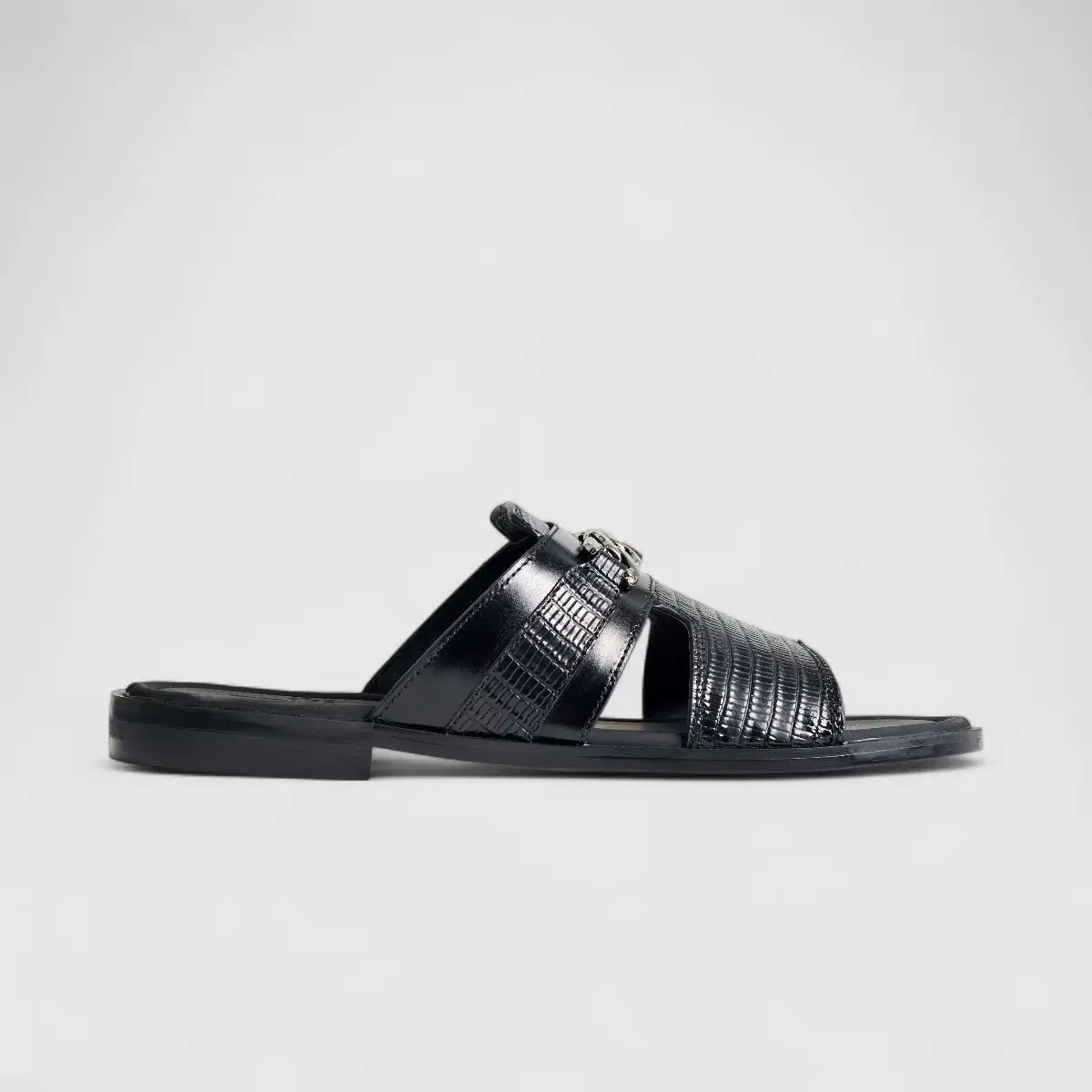 Formales Leather Sandal FM2526-12 Black FS12 Sandals | familyshoecentre