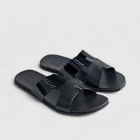 Formales Leather Sandal FM2526-14 Black FS14 Sandals | familyshoecentre