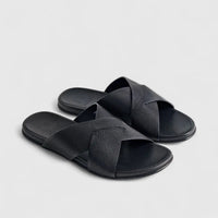 Formales Leather Sandal FM2526-15 Black FS15 Sandals | familyshoecentre