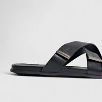 Formales Leather Sandal FM2526-8 Black/Red FS8A Sandals | familyshoecentre
