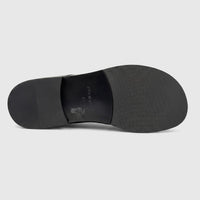 Sole of a Formales men's black leather lace-up shoe with brand and size 41 visible, viewed from below.