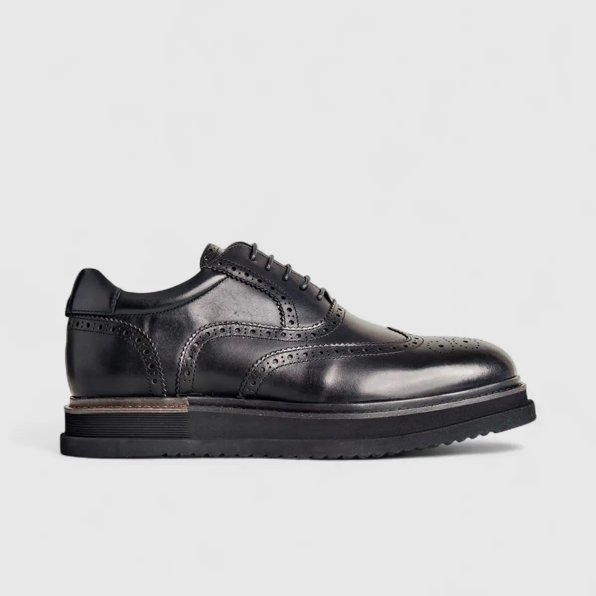 Formales Unisex (UK3 TO UK13) Chunky Sole Lace Up Brouge FM24326-1 Black FK1