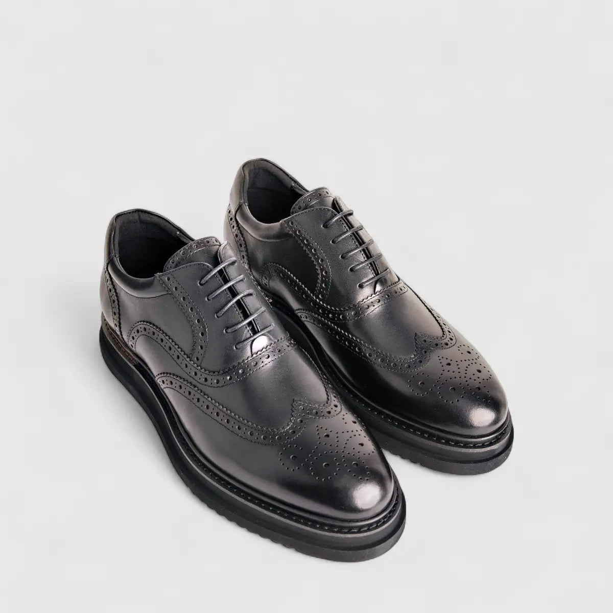 Formales Unisex (UK3 TO UK13) Chunky Sole Lace Up Brouge FM24326-1 Black FK1